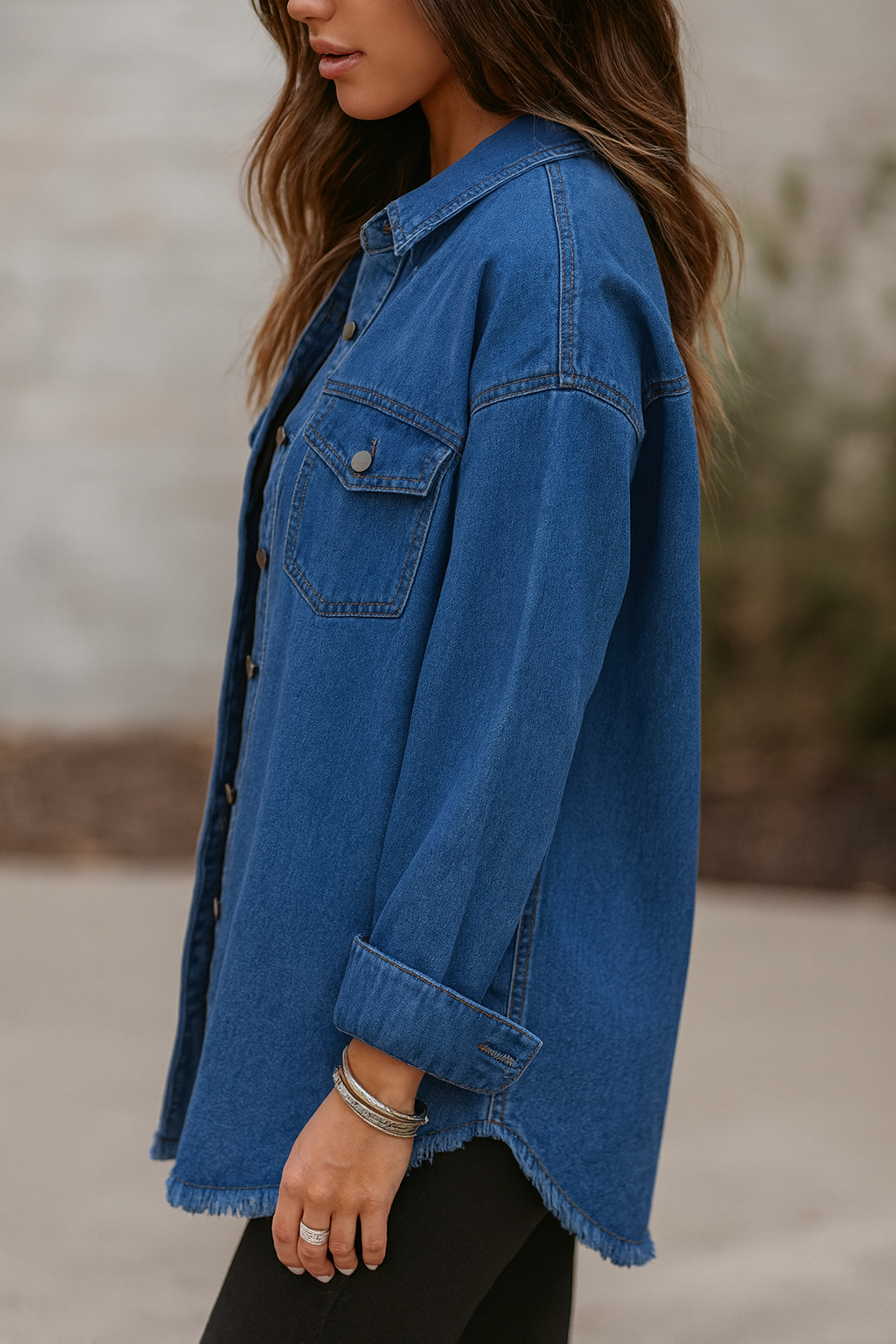 FrayVana™ Chic Fringe Denim Jacket