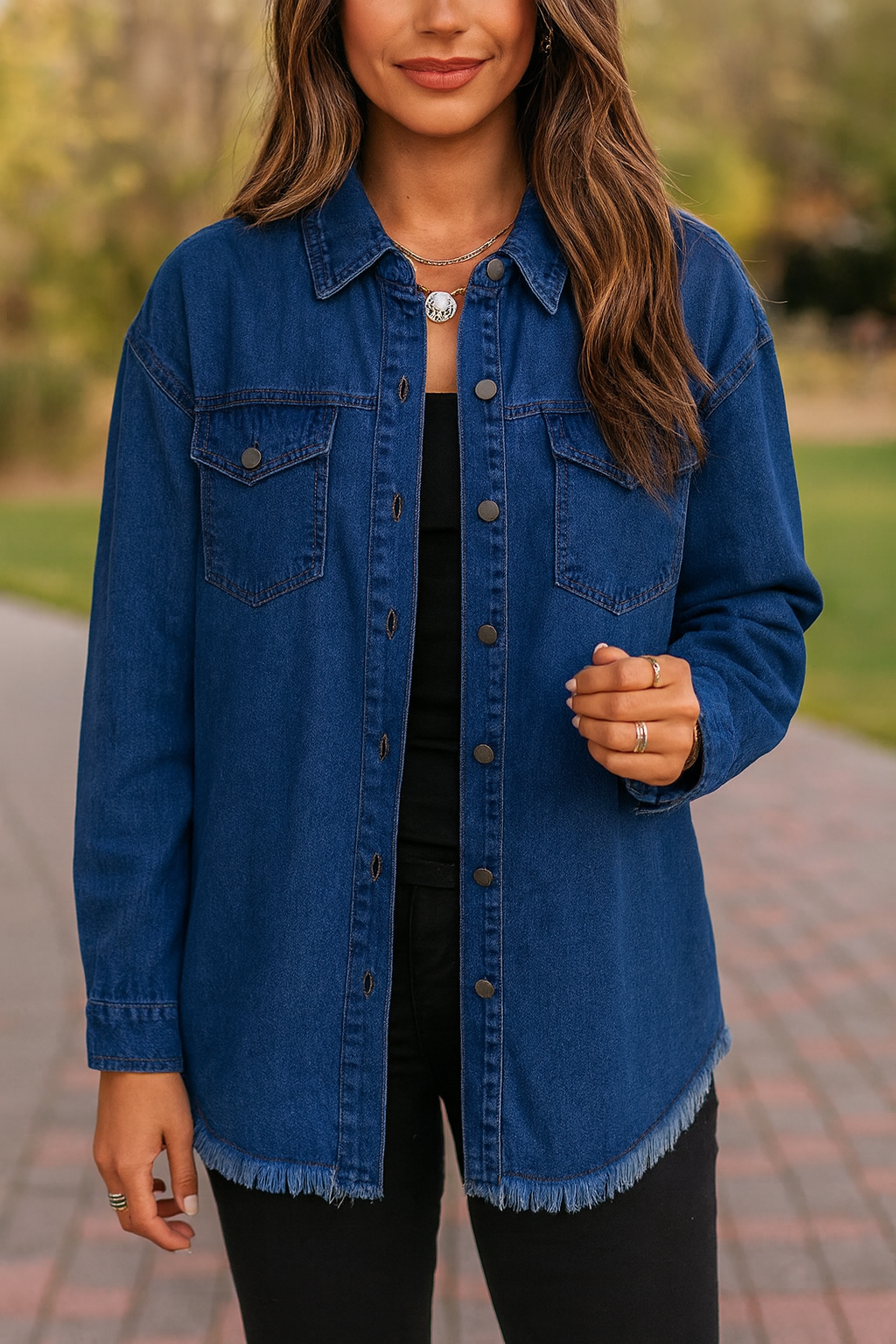 FrayVana™ Chic Fringe Denim Jacket