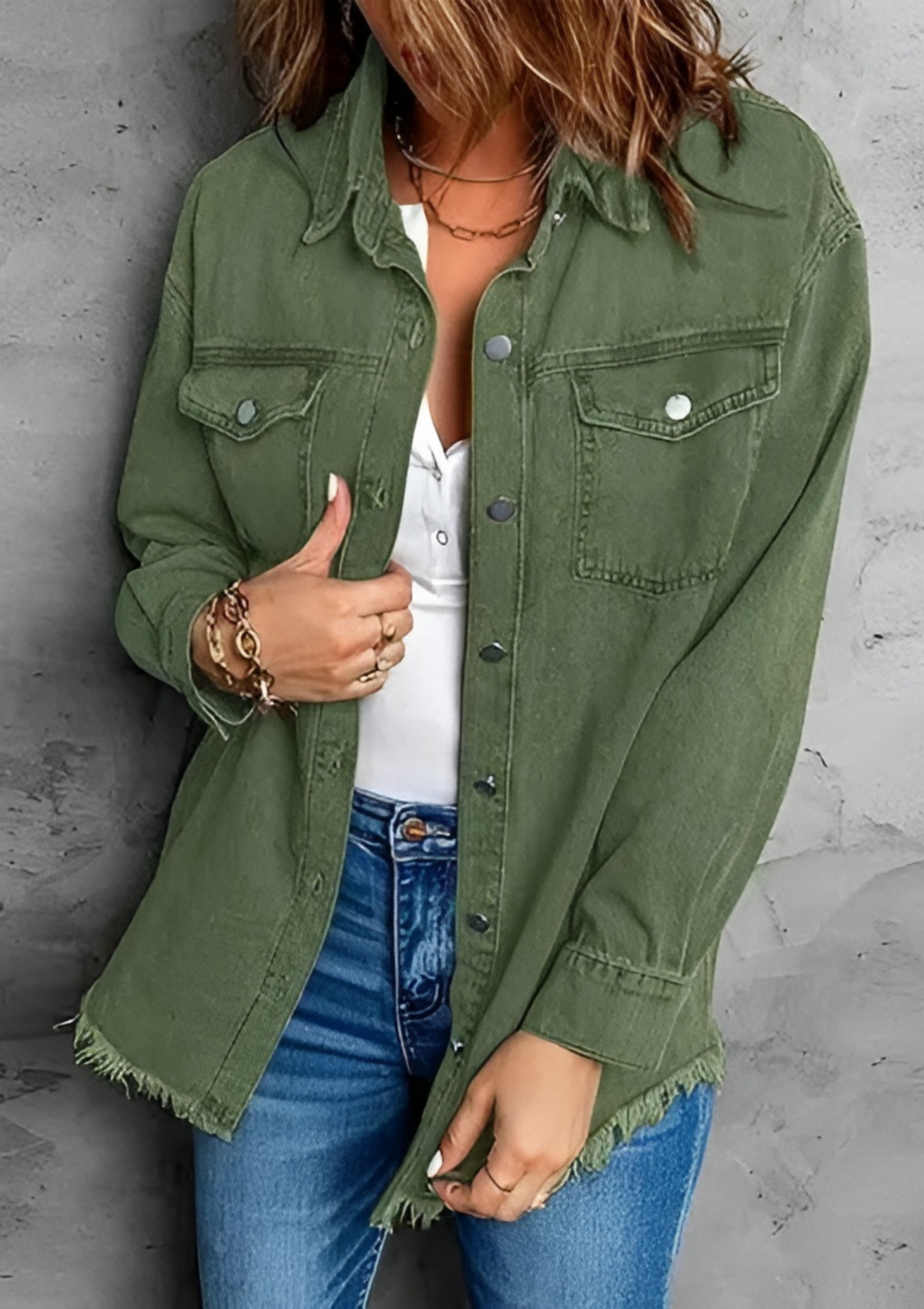 FrayVana™ Chic Fringe Denim Jacket