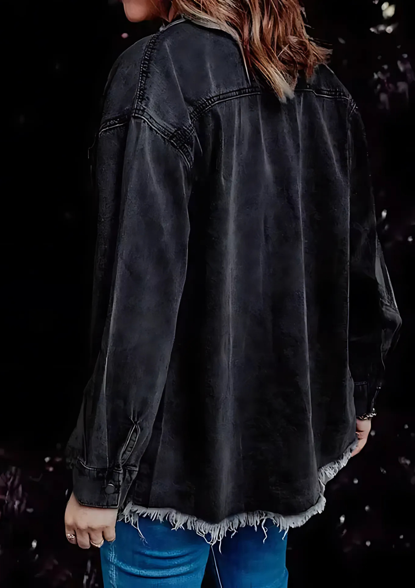 FrayVana™ Chic Fringe Denim Jacket